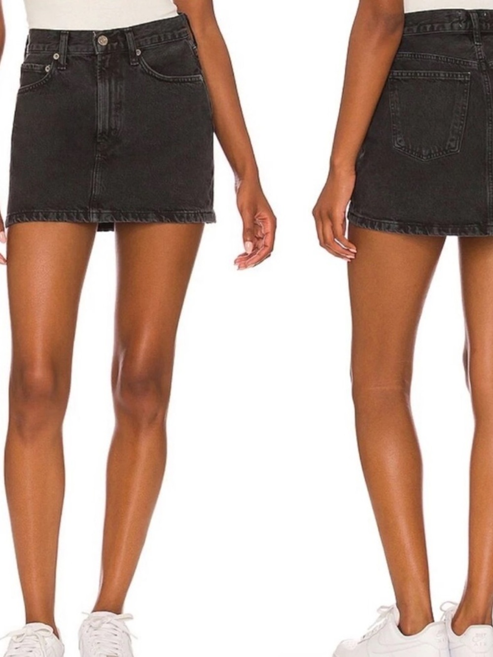 AGOLDE Liv Mini Skirt Size: 29 black